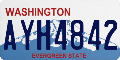 WA license plate AYH4842