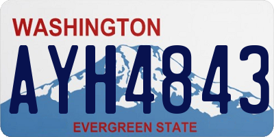 WA license plate AYH4843