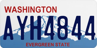 WA license plate AYH4844