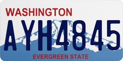 WA license plate AYH4845