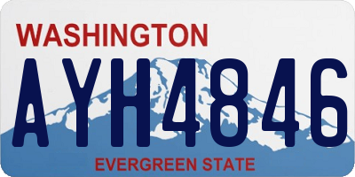 WA license plate AYH4846