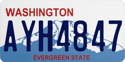 WA license plate AYH4847