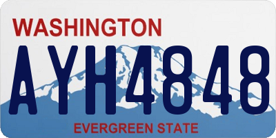 WA license plate AYH4848