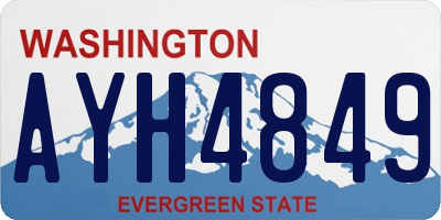 WA license plate AYH4849