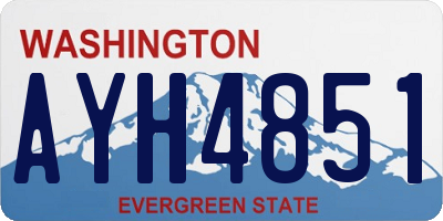WA license plate AYH4851