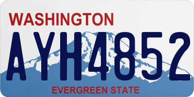 WA license plate AYH4852