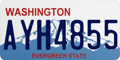 WA license plate AYH4855