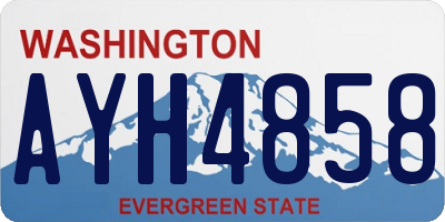 WA license plate AYH4858