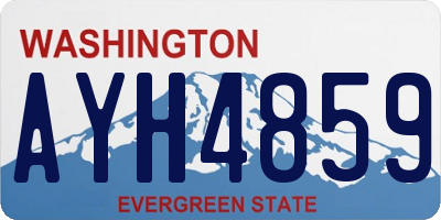WA license plate AYH4859
