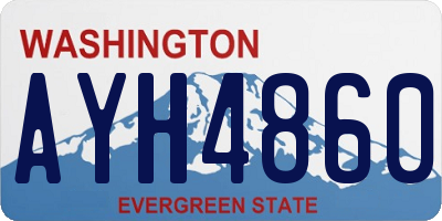 WA license plate AYH4860