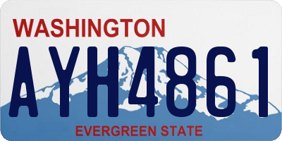 WA license plate AYH4861