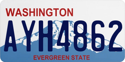 WA license plate AYH4862