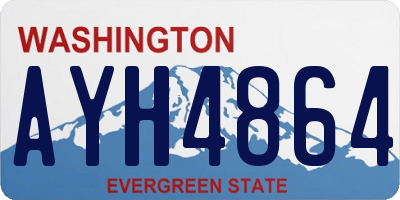 WA license plate AYH4864