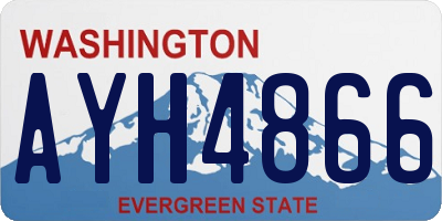 WA license plate AYH4866