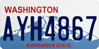 WA license plate AYH4867