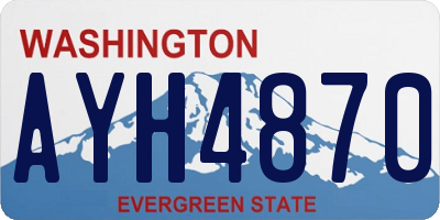 WA license plate AYH4870