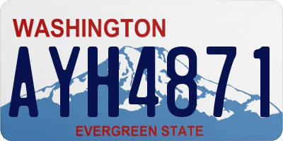 WA license plate AYH4871