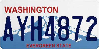 WA license plate AYH4872
