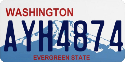 WA license plate AYH4874