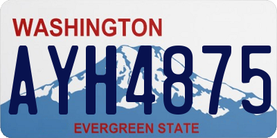 WA license plate AYH4875