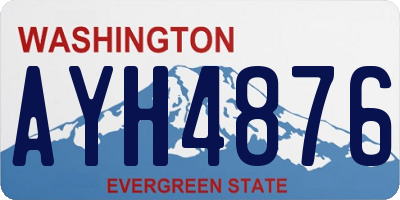 WA license plate AYH4876