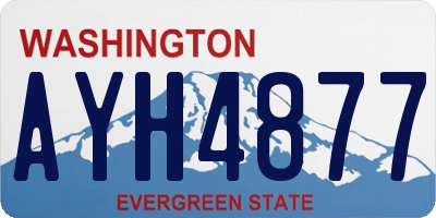 WA license plate AYH4877