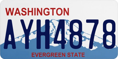 WA license plate AYH4878