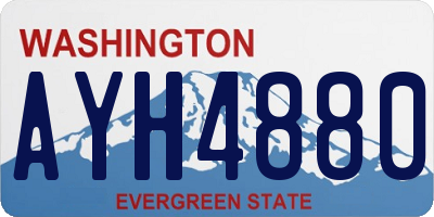 WA license plate AYH4880