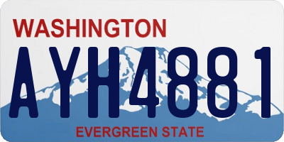 WA license plate AYH4881