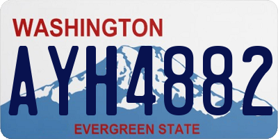 WA license plate AYH4882