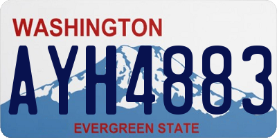 WA license plate AYH4883