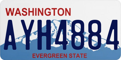 WA license plate AYH4884