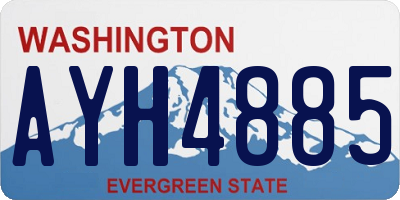WA license plate AYH4885