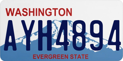 WA license plate AYH4894
