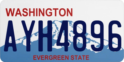 WA license plate AYH4896
