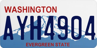 WA license plate AYH4904
