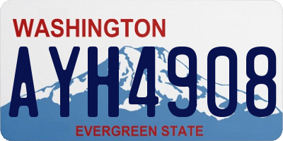 WA license plate AYH4908