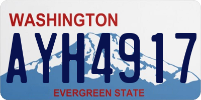 WA license plate AYH4917