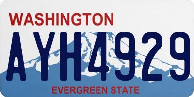 WA license plate AYH4929