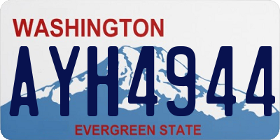 WA license plate AYH4944