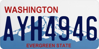 WA license plate AYH4946