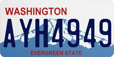 WA license plate AYH4949