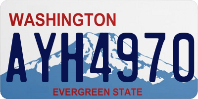 WA license plate AYH4970
