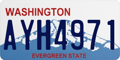 WA license plate AYH4971