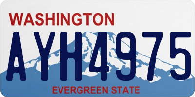 WA license plate AYH4975