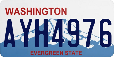 WA license plate AYH4976