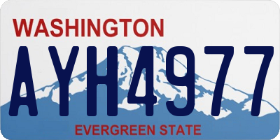 WA license plate AYH4977