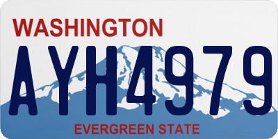 WA license plate AYH4979