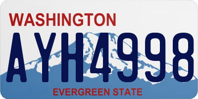 WA license plate AYH4998