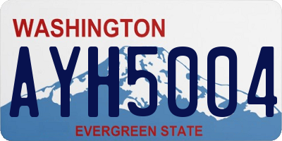 WA license plate AYH5004